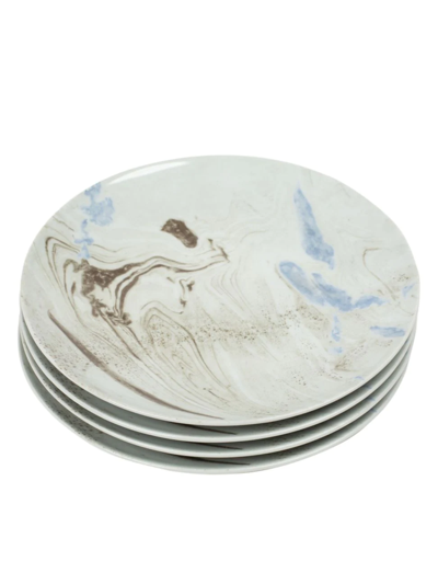 Misette Natural Four-piece Dinner Plate Set In Marble