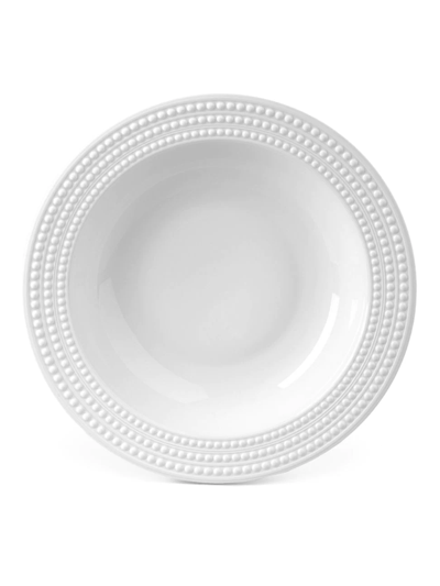 L'objet Perlée Rimmed Serving Bowl In White