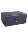 Ralph Lauren Ryan Pebbled Leather Desk Box In Navy