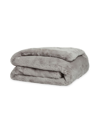 Apparis Shiloh Faux Fur Blanket In Smoke