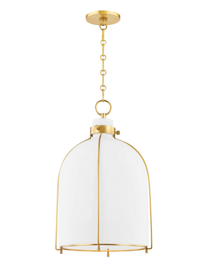 Hudson Valley Lighting Eldridge One-light Pendant In Aged Brass
