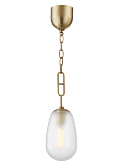 Hudson Valley Lighting Bruckner 1-light Small Pendant In Aged Brass