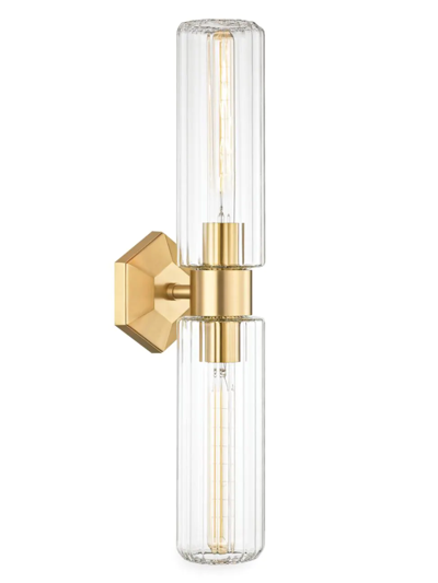 Hudson Valley Lighting Roebling 2-light Wall Sconce In Aged Brass