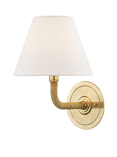 Hudson Valley Lighting Curves No.1 Single-light Wall Sconce In Aged Brass