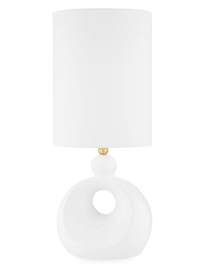 Hudson Valley Lighting Penonic Table Lamp In Aged Brass White