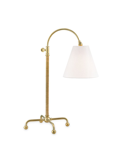 Hudson Valley Lighting Curves No.1 One-light Table Lamp In Aged Brass