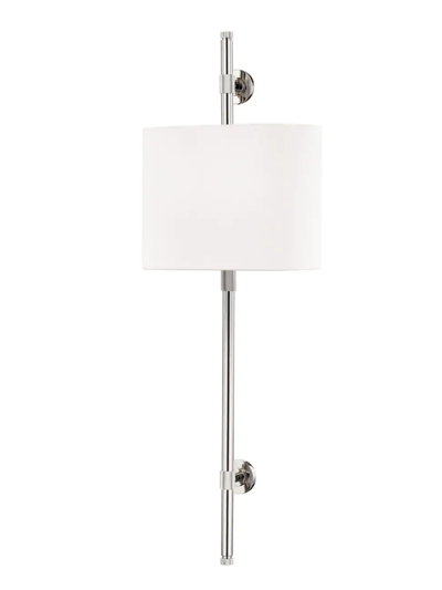 Hudson Valley Lighting Bowery 2-light Wall Sconce In Polished Nickel