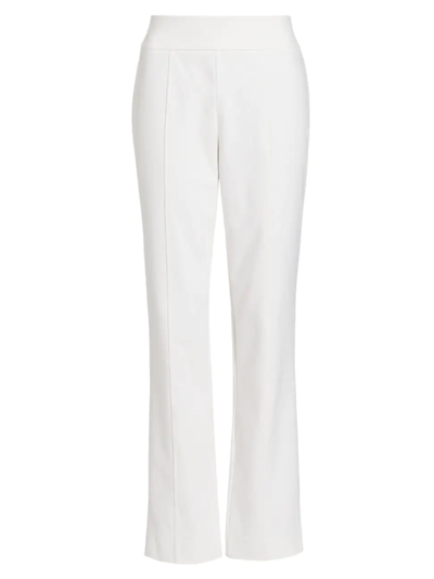 Saks Fifth Avenue Collection Knit Straight-leg Cropped Trousers In White