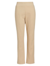 Saks Fifth Avenue Collection Knit Straight-leg Cropped Pants In Sesame