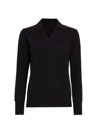 Saks Fifth Avenue Collection Cashmere Polo Sweater In Black