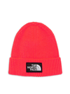 The North Face Tnf Logo Box Cuffed Beanie In Coral