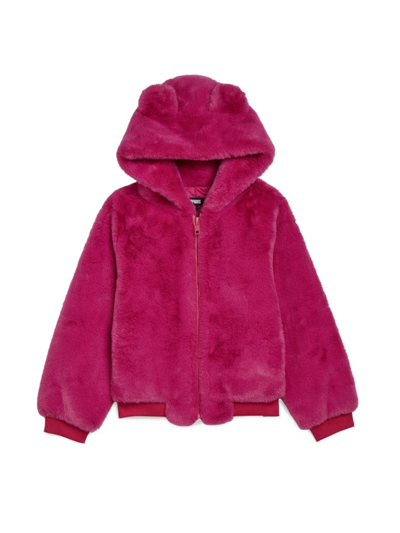 Apparis Unisex Lily Pink Faux Fur Animal Ear Hooded Jacket - Little Kid, Big Kid In Confetti Pink