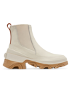 Sorel Brex Leather Chelsea Boots In Natural Sea Salt