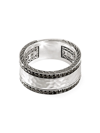 JOHN HARDY MEN'S CLASSIC CHAIN HAMMERED SILVER BAND RING