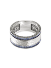 JOHN HARDY MEN'S CLASSIC CHAIN HAMMERED SILVER BAND RING