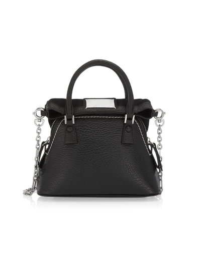 Maison Margiela Micro 5ac Leather Tote In Black