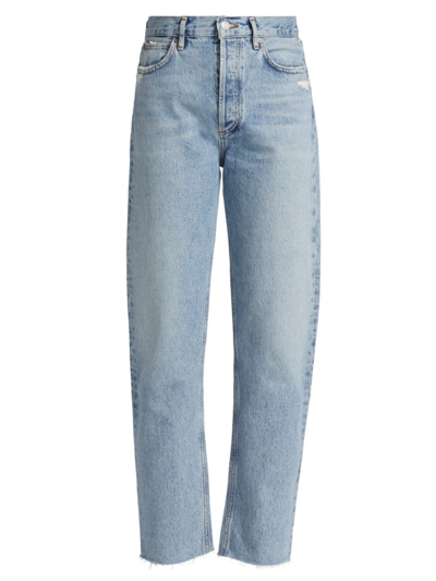 Agolde 90's Pinch Waist High Rise Cropped Straight Jeans In Ruminate