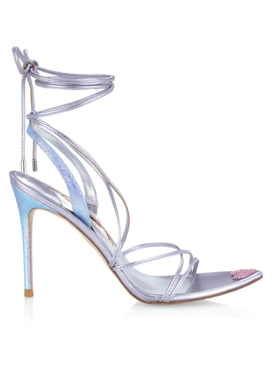 Sophia Webster Amora Leather Lace-up Sandals In Pastel Opal