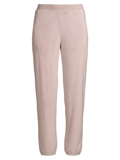 Barefoot Dreams Cropped Straight-leg Joggers In Faded Rose