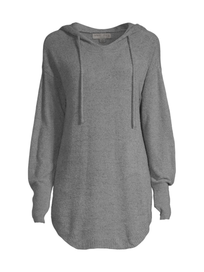 Barefoot Dreams Cozychic Ultra Lite Shirttail Hooded Pullover In Steel Blue