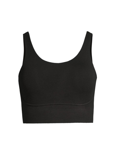 Skin + Net Sustain Gentry Cutout Stretch Organic Pima Cotton-jersey Soft-cup Bralette In Black