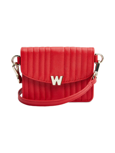 Wolf Mimi Mini Bag With Wristlet & Lanyard In Red