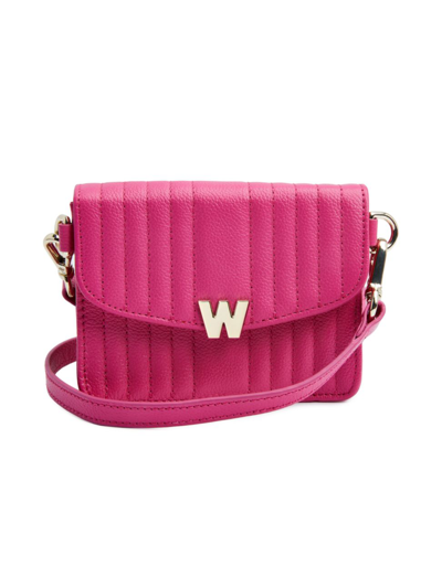 Wolf Mimi Mini Bag With Wristlet & Lanyard In Pink