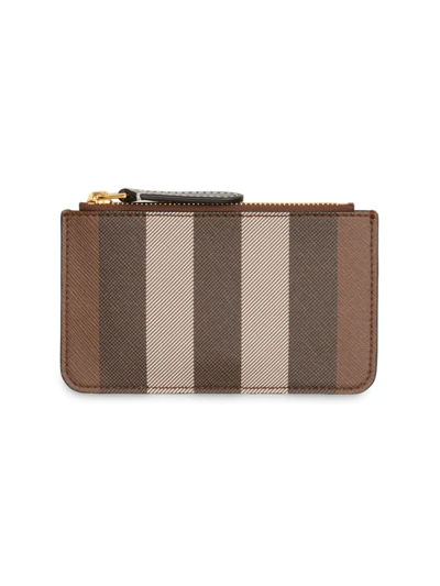 BURBERRY WOMEN'S KELBROOK CHECK COATED CANVAS COIN CASE