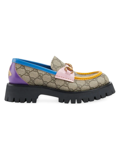 Gucci Harald Multicolor Gg Canvas Loafers