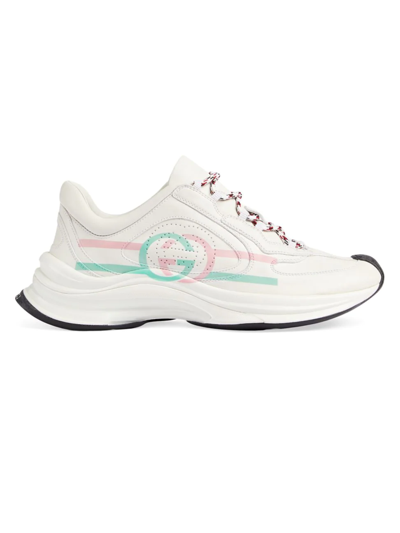Gucci Run Sneakers In Gr.white/gr.whi/gr