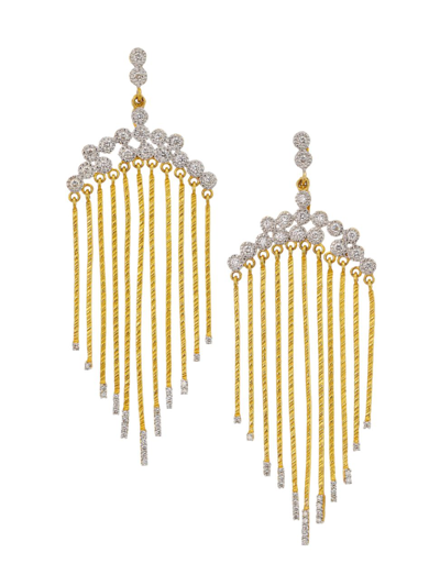 Coomi Women's Eternity 20k Yellow Gold & Diamond Fringe Drop Earrings