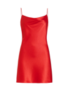 Alice And Olivia Women's Harmony Mini Slipdress In Bright Poppy