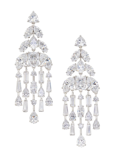 Adriana Orsini Women's Glitz Rhodium-plated & Cubic Zirconia Chandelier Earrings