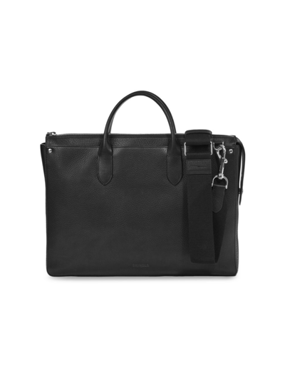 Shinola Men's The Slim Leather Traveler Briefcase In Black