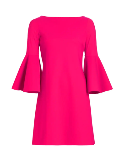 Chiara Boni La Petite Robe Natalia Bell-sleeve Dress In Hot Pink