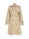 BURBERRY WOMEN'S CHAIN-EMBELLISHED TRENCH COAT