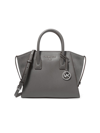 Michael Michael Kors Small Avril Leather Satchel In Heather Grey