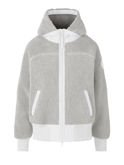 Canada Goose Simcoe Fleece High-neck Hooded Jacket In Mist Grey