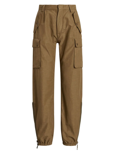 Ralph Lauren Cotton Twill Utility Pant In Lichen Green