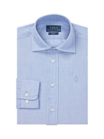 Polo Ralph Lauren Kids' Little Boy's & Boy's Broadcloth Long-sleeve Dress Shirt In Blue