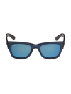 Ray Ban Rb0840 51mm Wayfarer Sunglasses In Grey Mirror Blue
