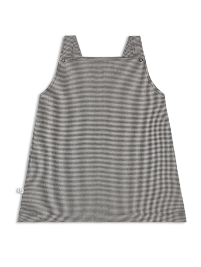 Miles And Milan Kids' Baby Girl's & Little Girl's Daphne Cotton Dress In Grey Houndstooth
