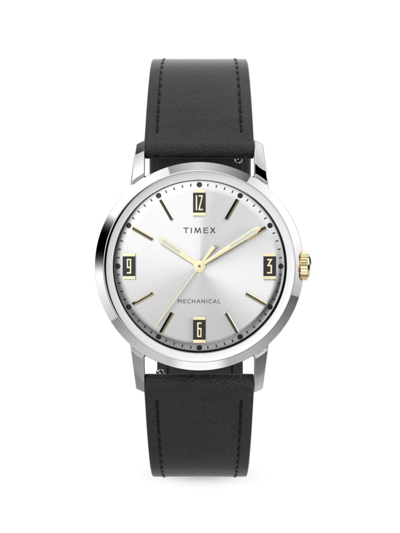 Timex Marlin Stainless Steel Watch In Black