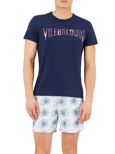 Vilebrequin Hypno Shell Cotton Jersey In Blue