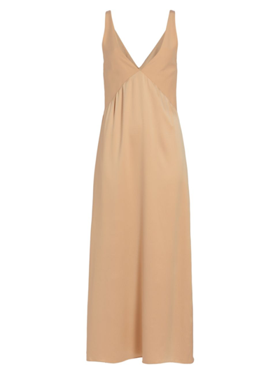 Twp V-neck Silk Gown In Rose Gold