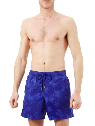 Vilebrequin Aquareactive Printed Swim Shorts In Purple Blue
