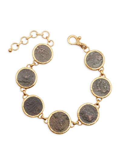 Gurhan Antiquities 22k & 24k Yellow Gold & Roman Coin Bracelet