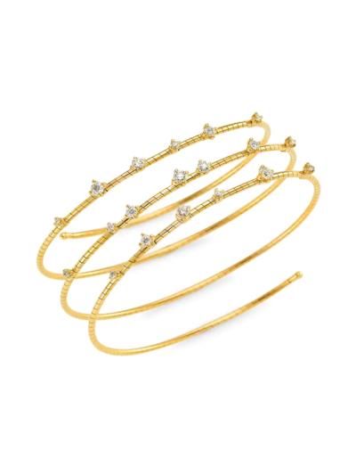 Mattia Cielo Women's Rugiada Diamanti 18k Yellow Gold, Titanium, & 0.95 Tcw Wrap Bracelet