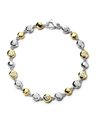 Ippolita Women's Chimera Sterling Silver, 18k Yellow Gold, & Diamond Bracelet