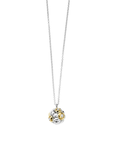 Ippolita Women's Chimera Sterling Silver, 18k Yellow Gold, & Diamond Small Cluster Pendant Necklace